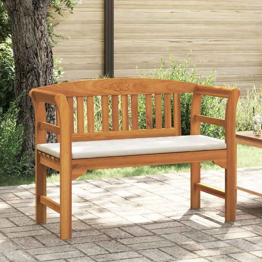 Rosenbank mit Kissen Natur 114 x 46 x 82,5 cm Massivholz Akazie