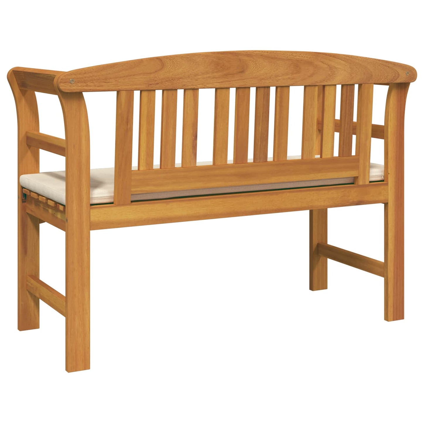 Rosenbank mit Kissen Natur 114 x 46 x 82,5 cm Massivholz Akazie