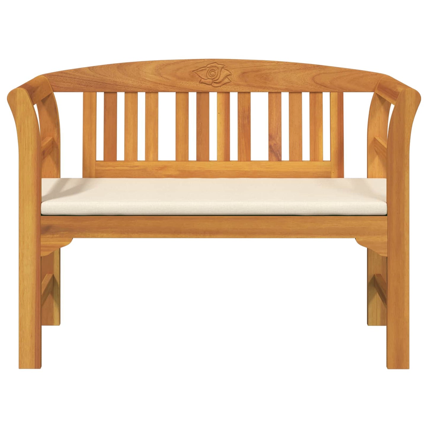 Rosenbank mit Kissen Natur 114 x 46 x 82,5 cm Massivholz Akazie