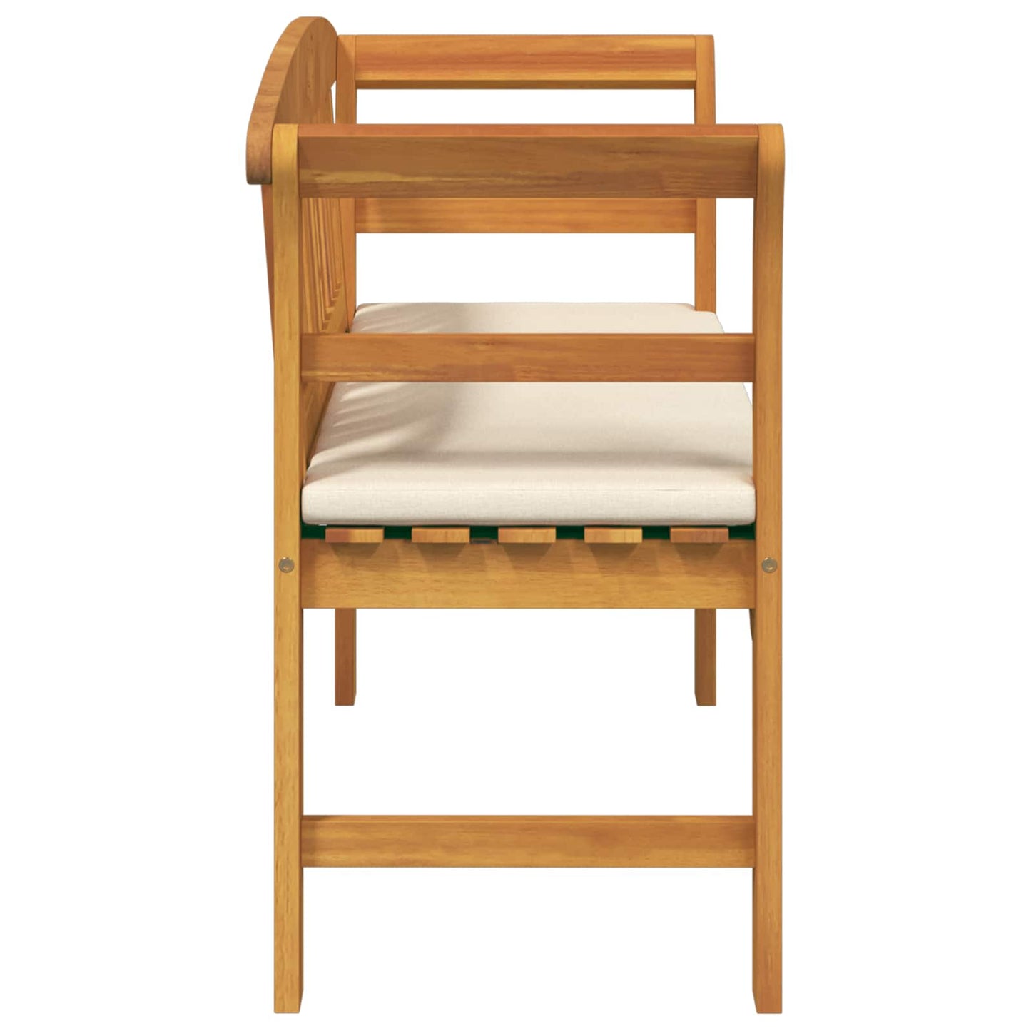 Rosenbank mit Kissen Natur 114 x 46 x 82,5 cm Massivholz Akazie
