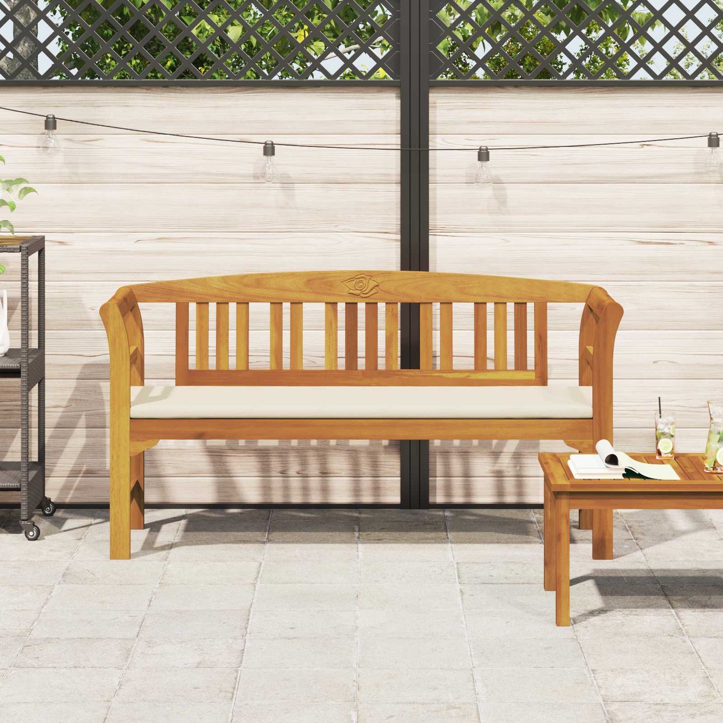 Bank Natürlicher Ölfinish 157 x 46 x 82,5 cm Massivholz Akazie