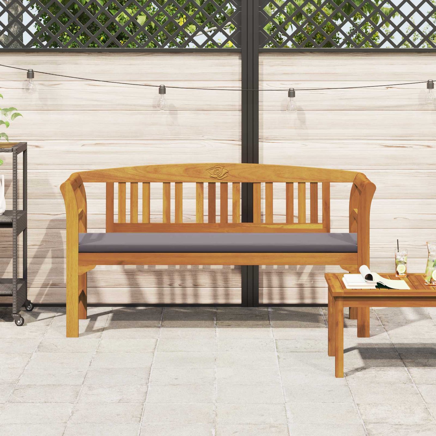 Bank Natürlicher Ölfinish 157 x 46 x 82,5 cm Massivholz Akazie