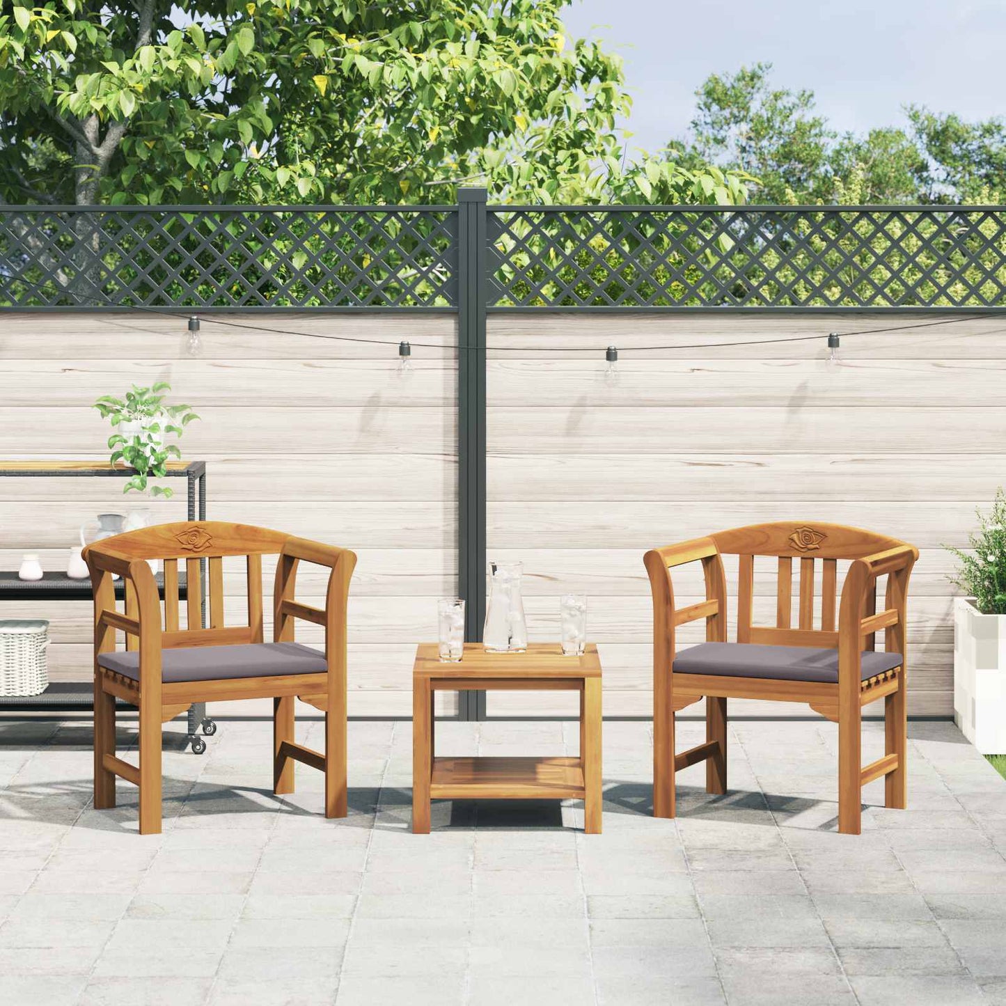 Bank Natürlicher Ölfinish 68,5 x 46 x 82,5 cm Massivholz Akazie