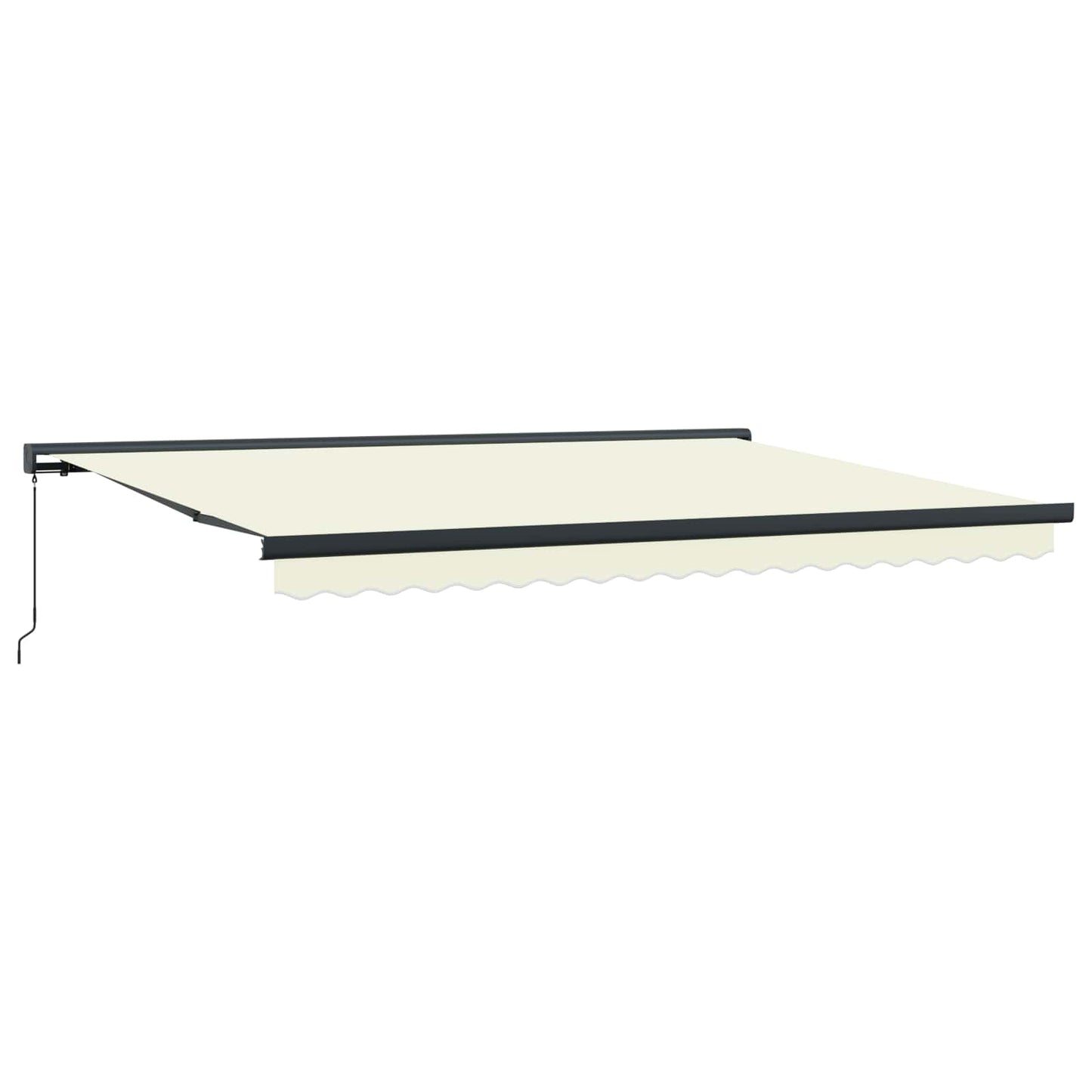 Einziehbare Markise Creme und Grau 400 x 300 cm