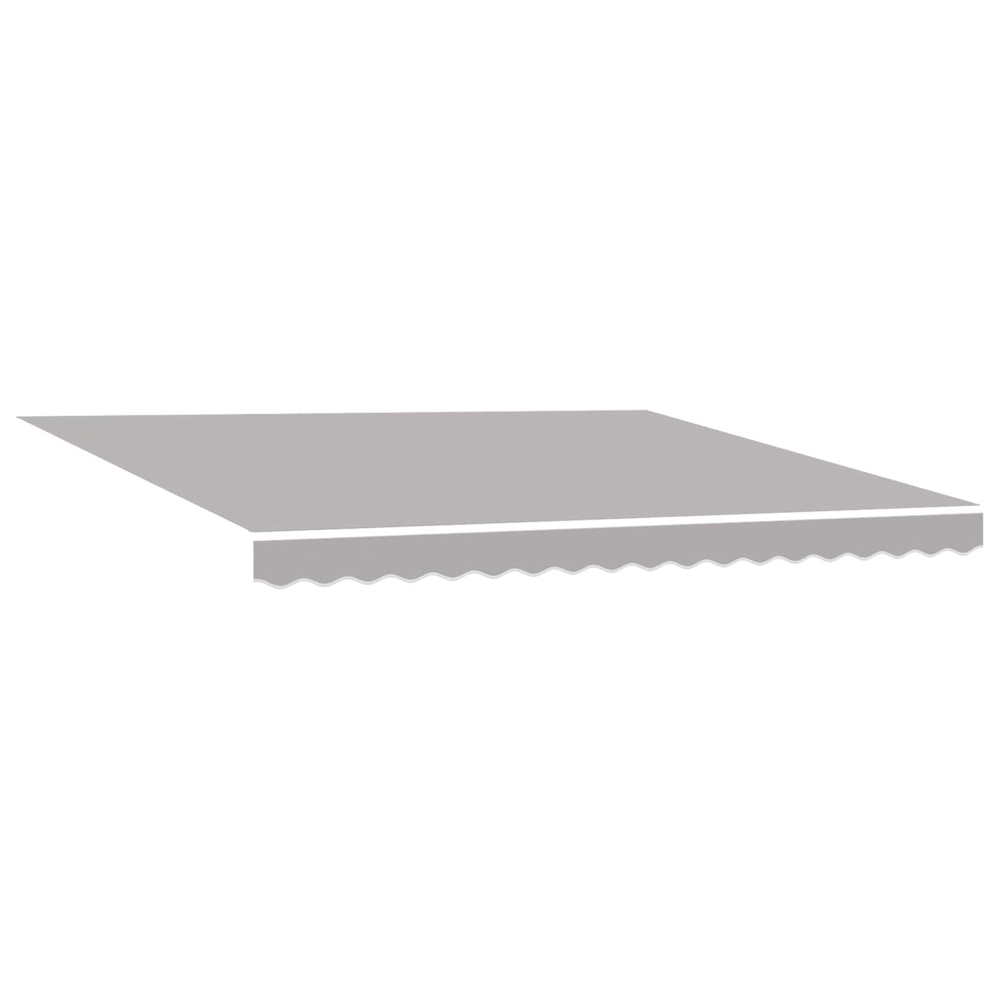 Einziehbare Markise Hellgrau 4 x 3 m Leinen und Aluminium