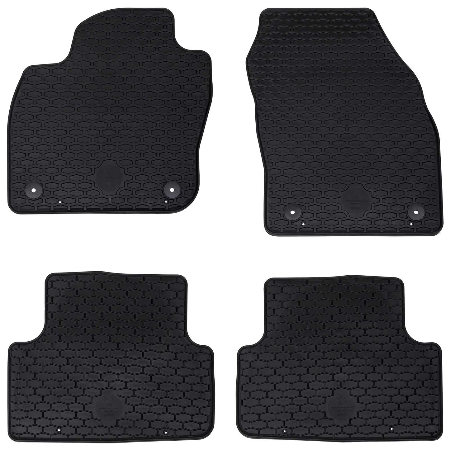 Car Floor Mat 4 pcs Black VW T-CROSS TPE