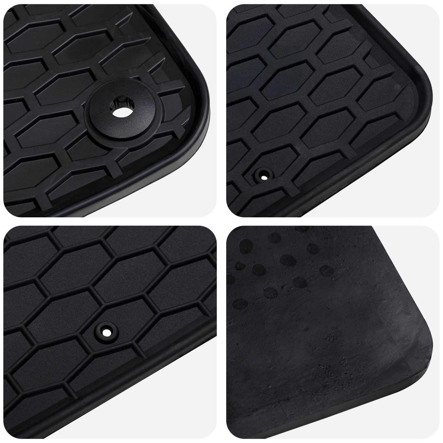 Tapis de sol voiture 4 pcs Noir TPE