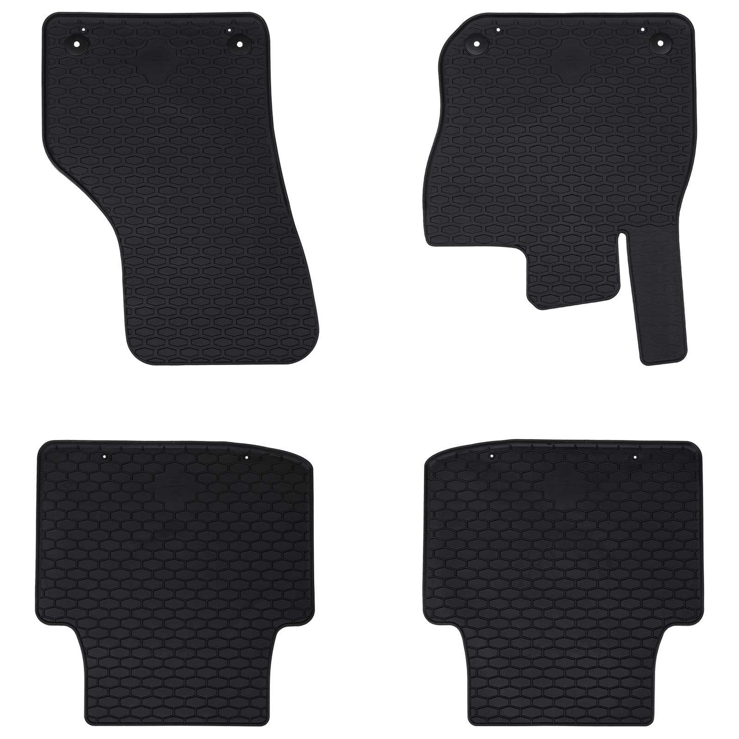 Tapis de sol voiture 4 pcs Noir TPE