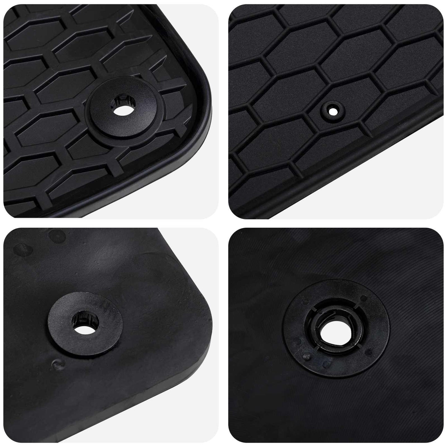 Autofußmatte 4 pcs Schwarz Gummi