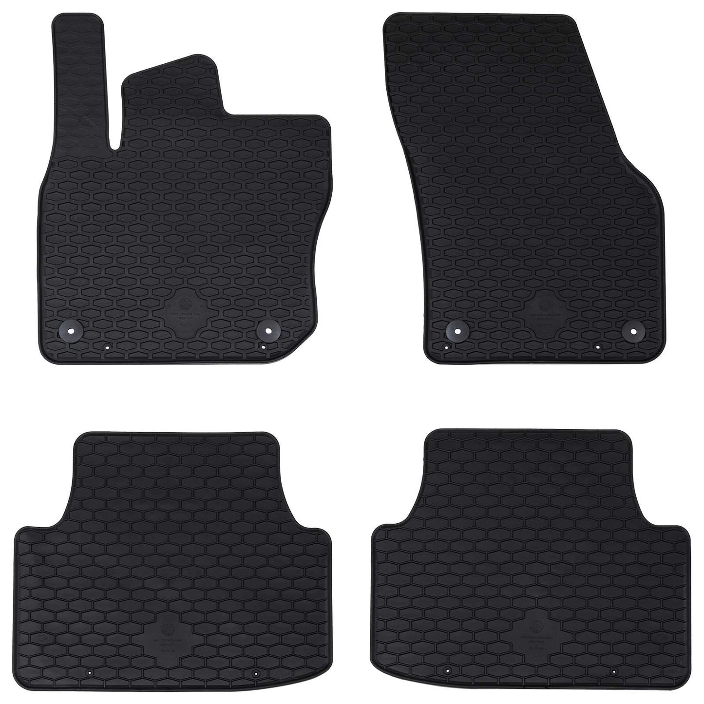 Tapis de sol voiture 4 pcs noir VW TIGUAN TDI caoutchouc