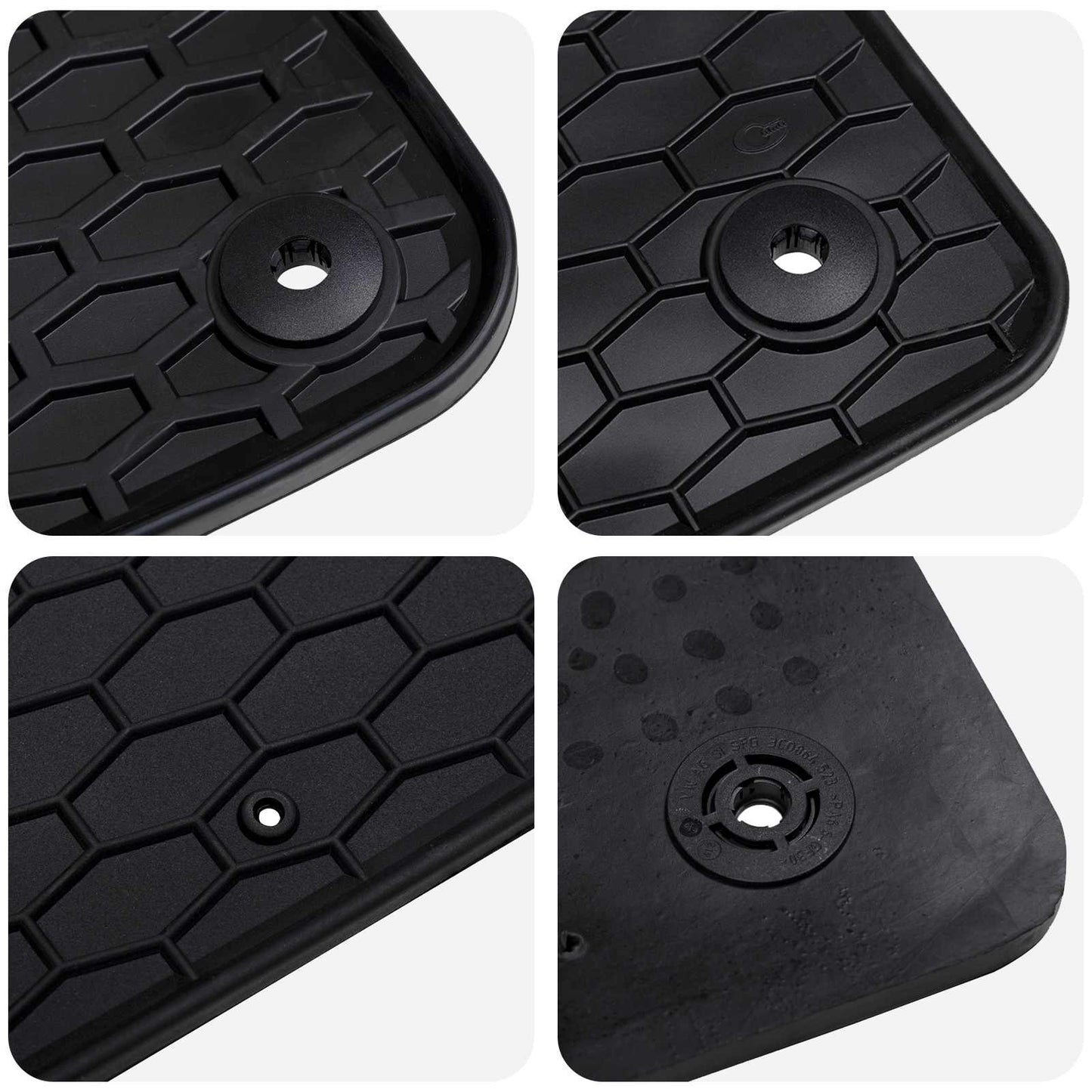 Autofußmatte 4 pcs Schwarz Škoda SUPERB III / iV Gummi