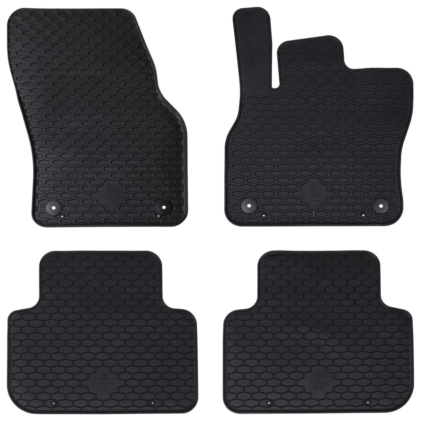 Tapis de sol voiture 4 pcs Noir compatible Audi Q3 caoutchouc