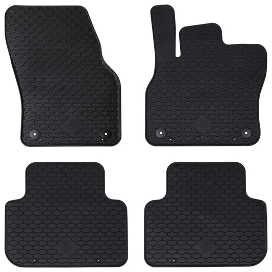 Tapis de sol voiture 4 pcs Noir compatible Audi Q3 caoutchouc
