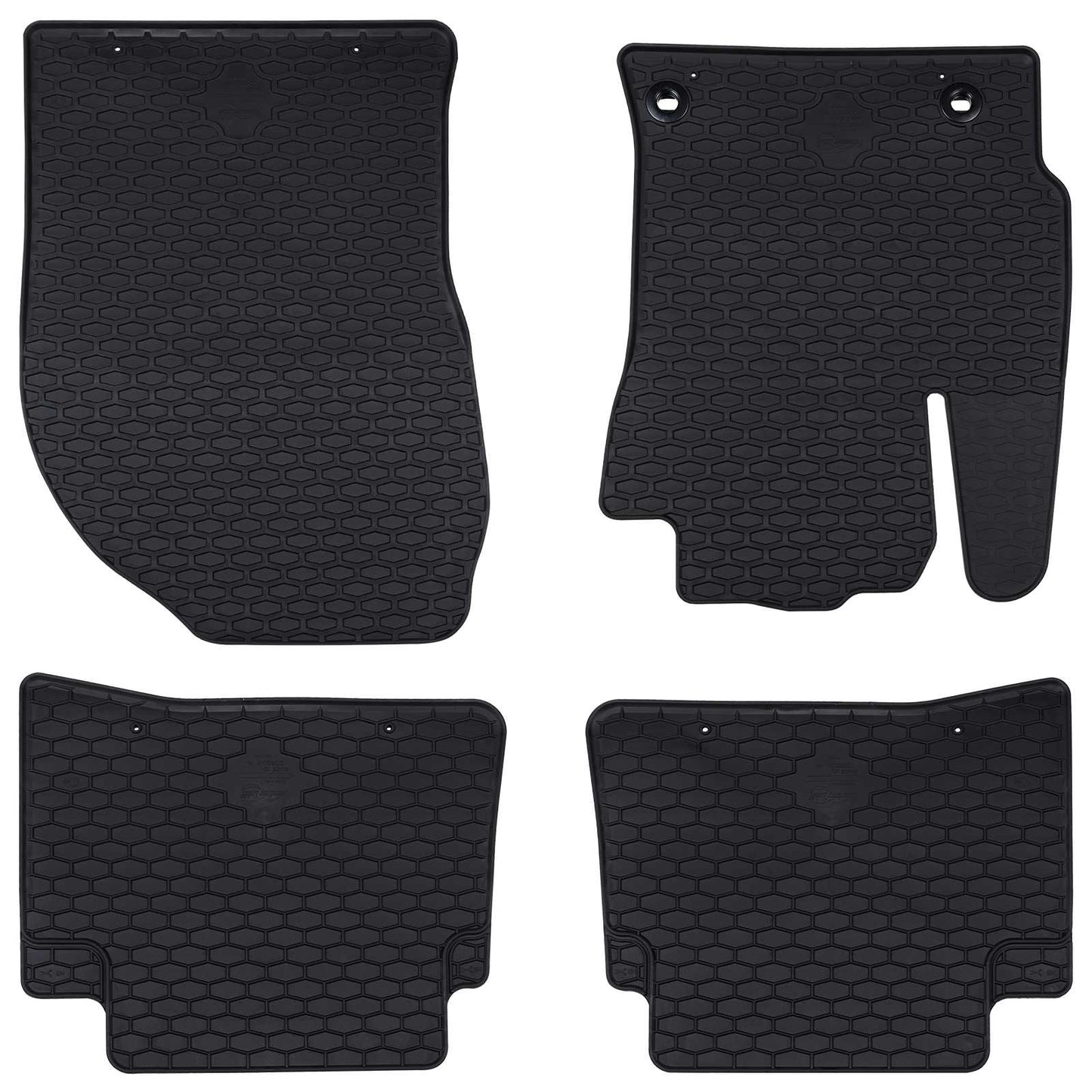 Tapis de sol voiture 4 pcs Noir Caoutchouc