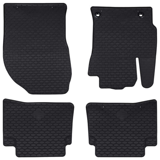Autofußmatte 4 pcs Schwarz Gummi