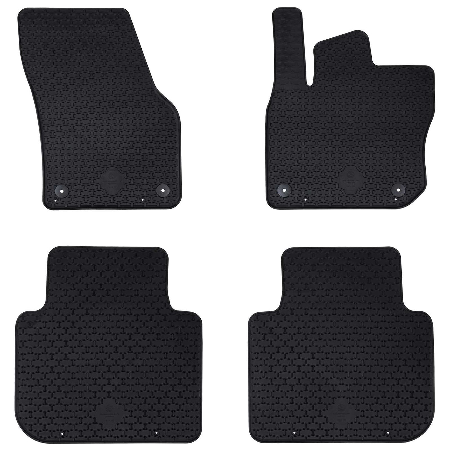 Autofußmatte 4 pcs Schwarz Škoda KODIAQ TDI Gummi