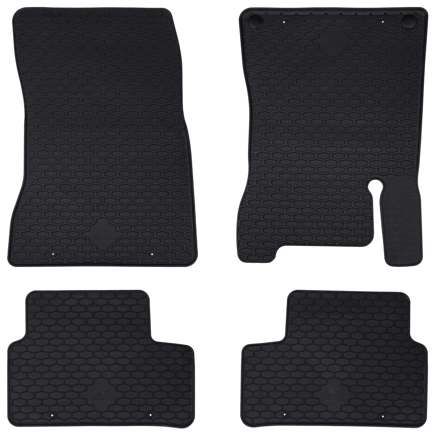 Tapis de sol voiture 4 pcs Noir Caoutchouc