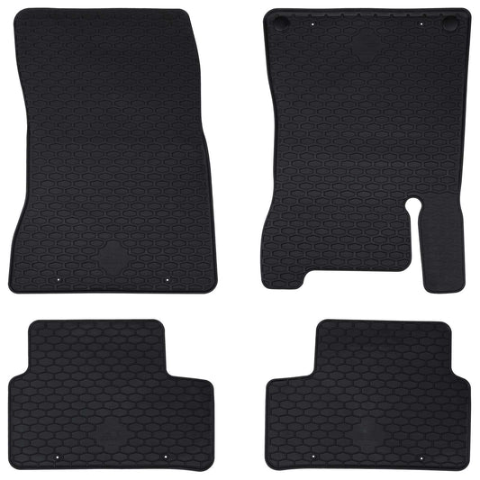 Tapis de sol voiture 4 pcs Noir Caoutchouc