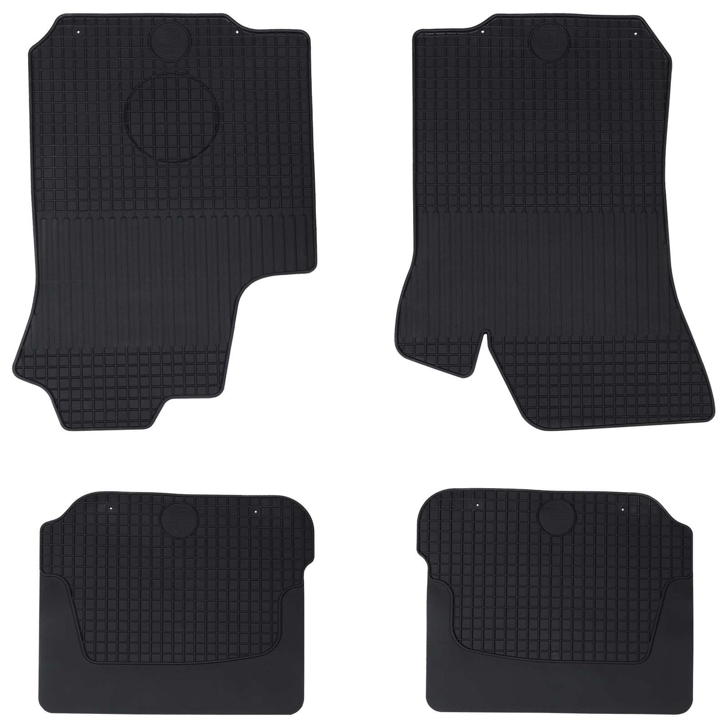 Tapis de sol voiture 4 pcs Noir ŠKODA OCTAVIA I 97-04 Caoutchouc