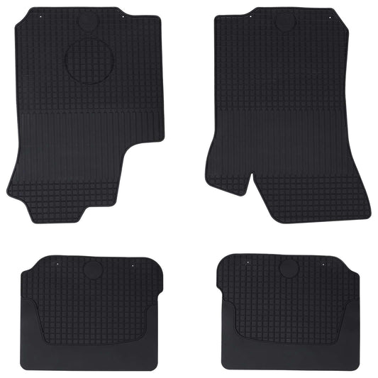 Tapis de sol voiture 4 pcs Noir ŠKODA OCTAVIA I 97-04 Caoutchouc