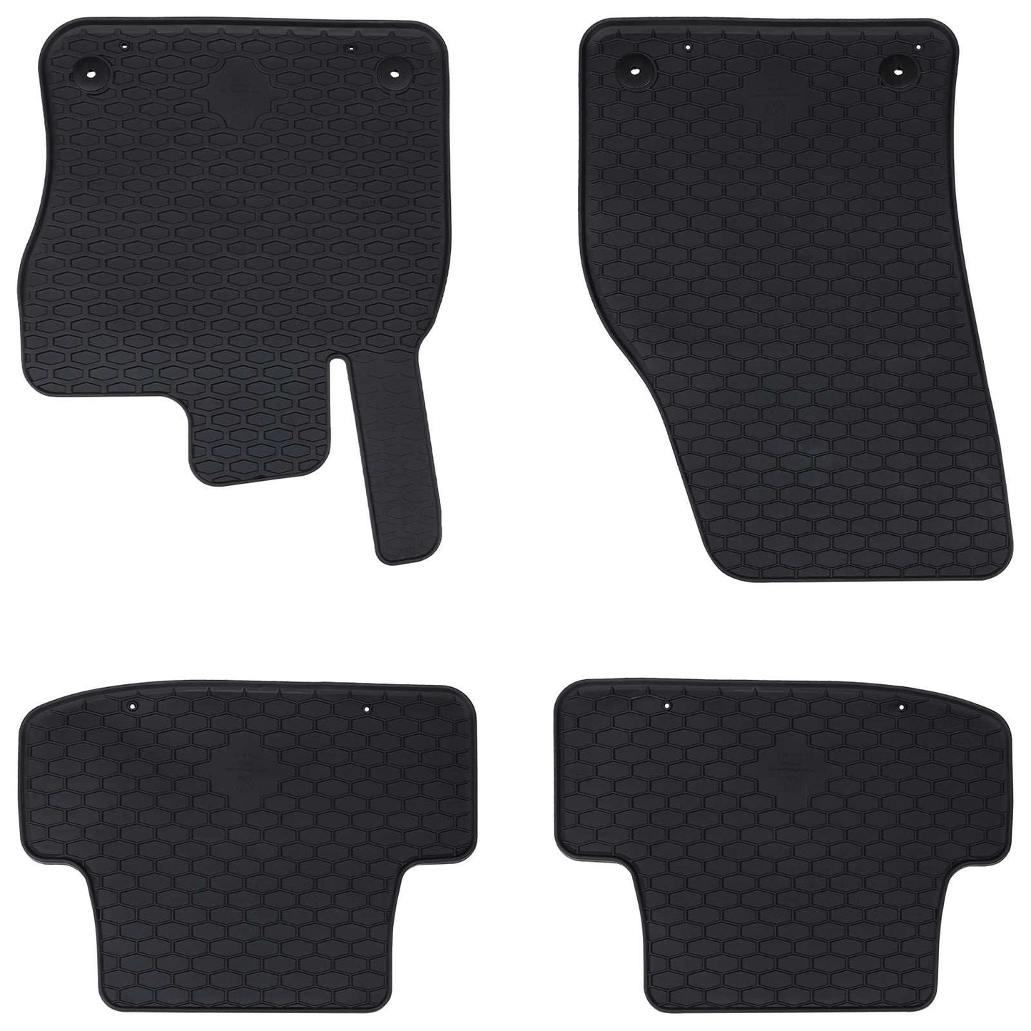 Autofußmatte 4 pcs Schwarz geeignet für AUDI Q2 Gummi