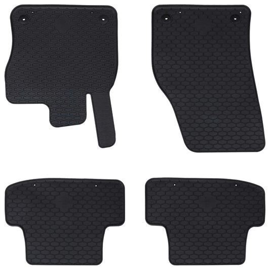 Autofußmatte 4 pcs Schwarz geeignet für AUDI Q2 Gummi