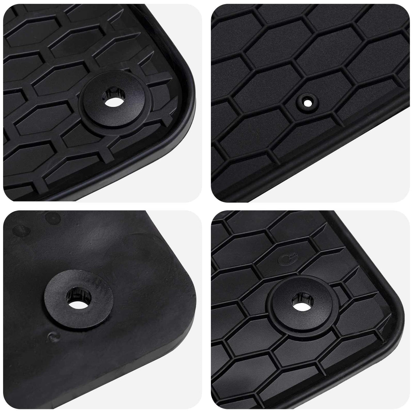 Tapis de sol voiture 4 pièces noir compatible T-ROC Cabrio TPE
