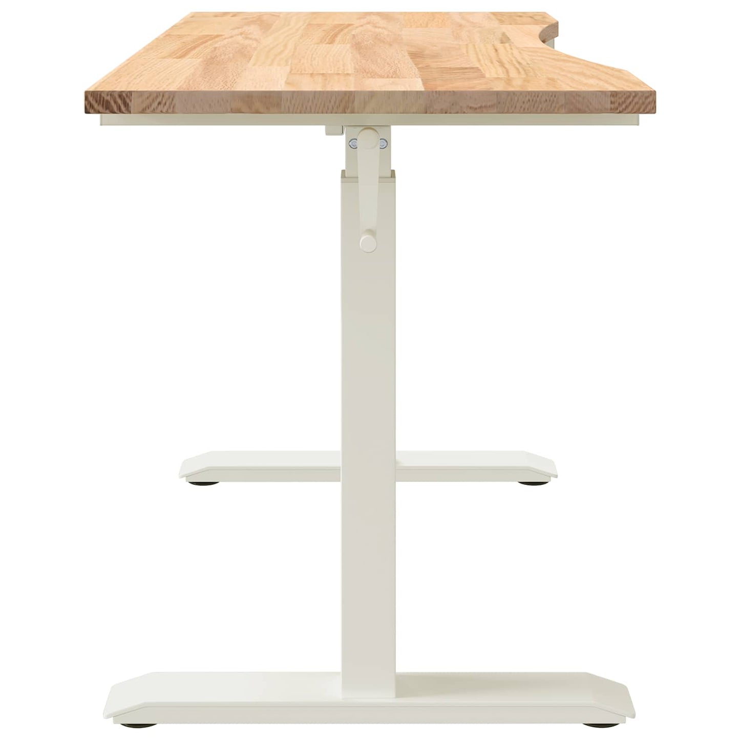 Schreibtisch Weiß und Natur 120 x 60 cm Massivholz Eiche
