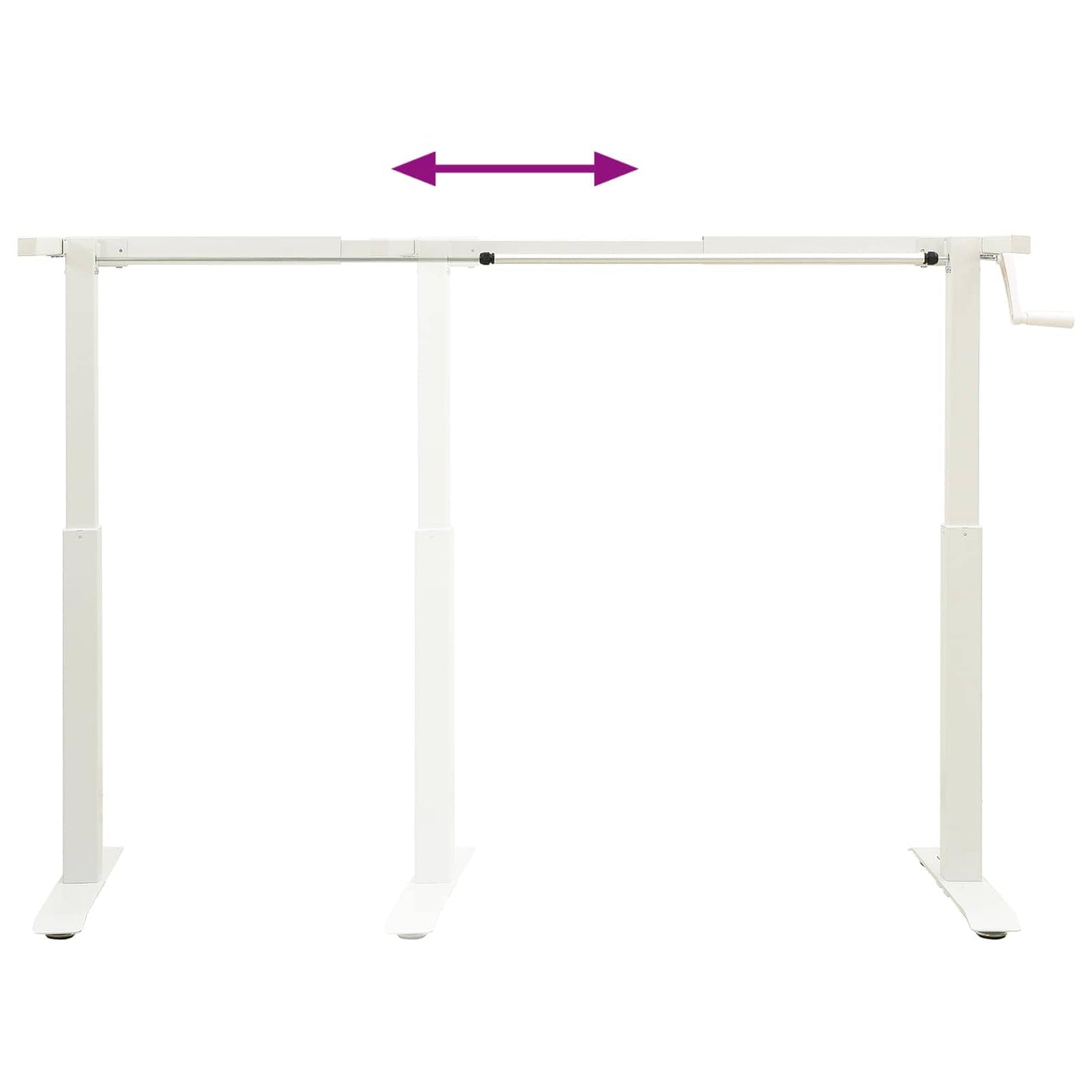 Schreibtisch Weiß und Natur 140 x 60 cm Massivholz Eiche