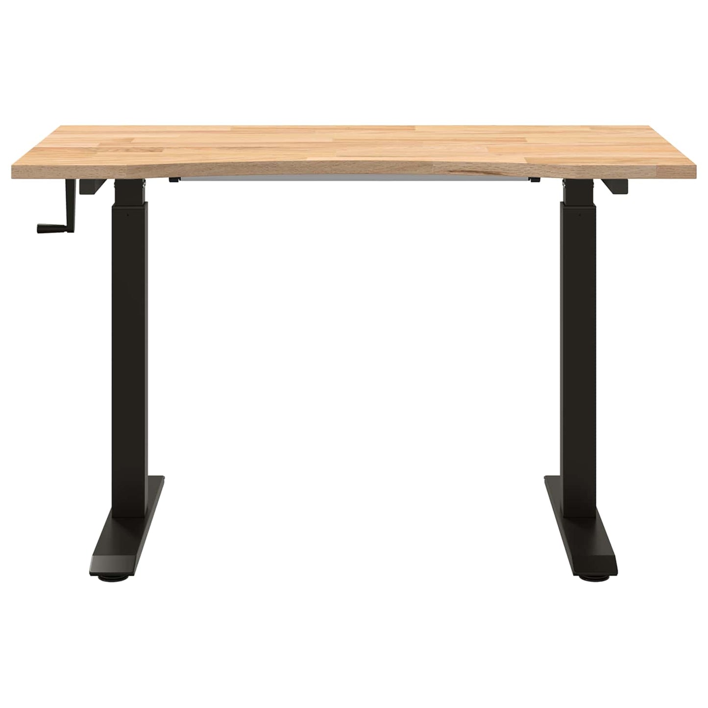 Schreibtisch Schwarz und Natur 120 x 60 cm Massivholz Eiche