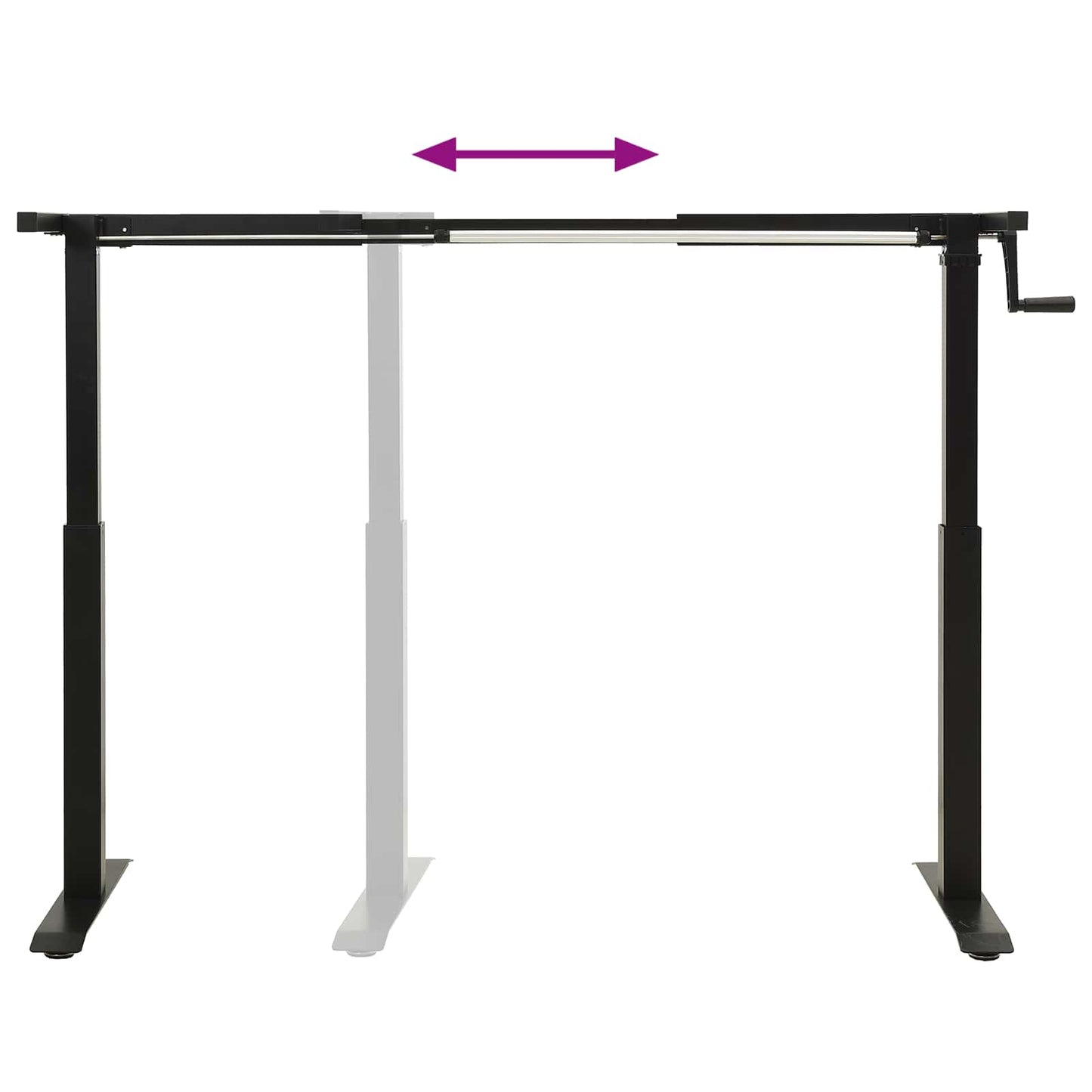 Schreibtisch Schwarz und Natur 120 x 60 cm Massivholz Eiche