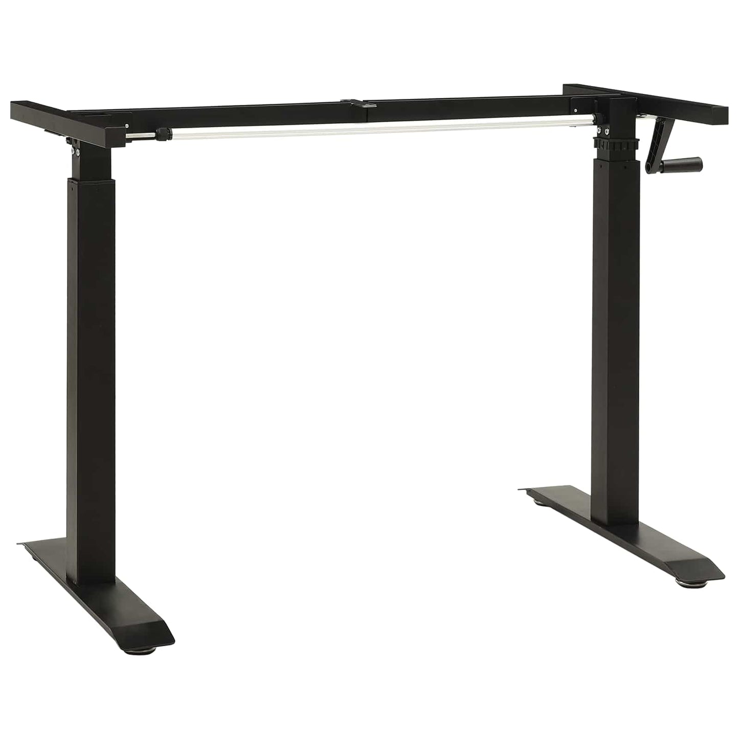 Desk Black and Natural 140 x 60 cm Solid Oak