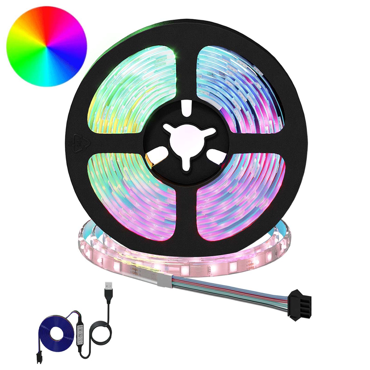 LED Strips 2 pcs Black and Transparent 3000 mm