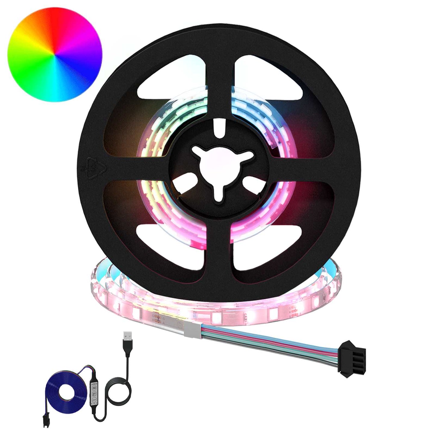 Bandes LED 2 pcs Noir et Transparent 350 mm