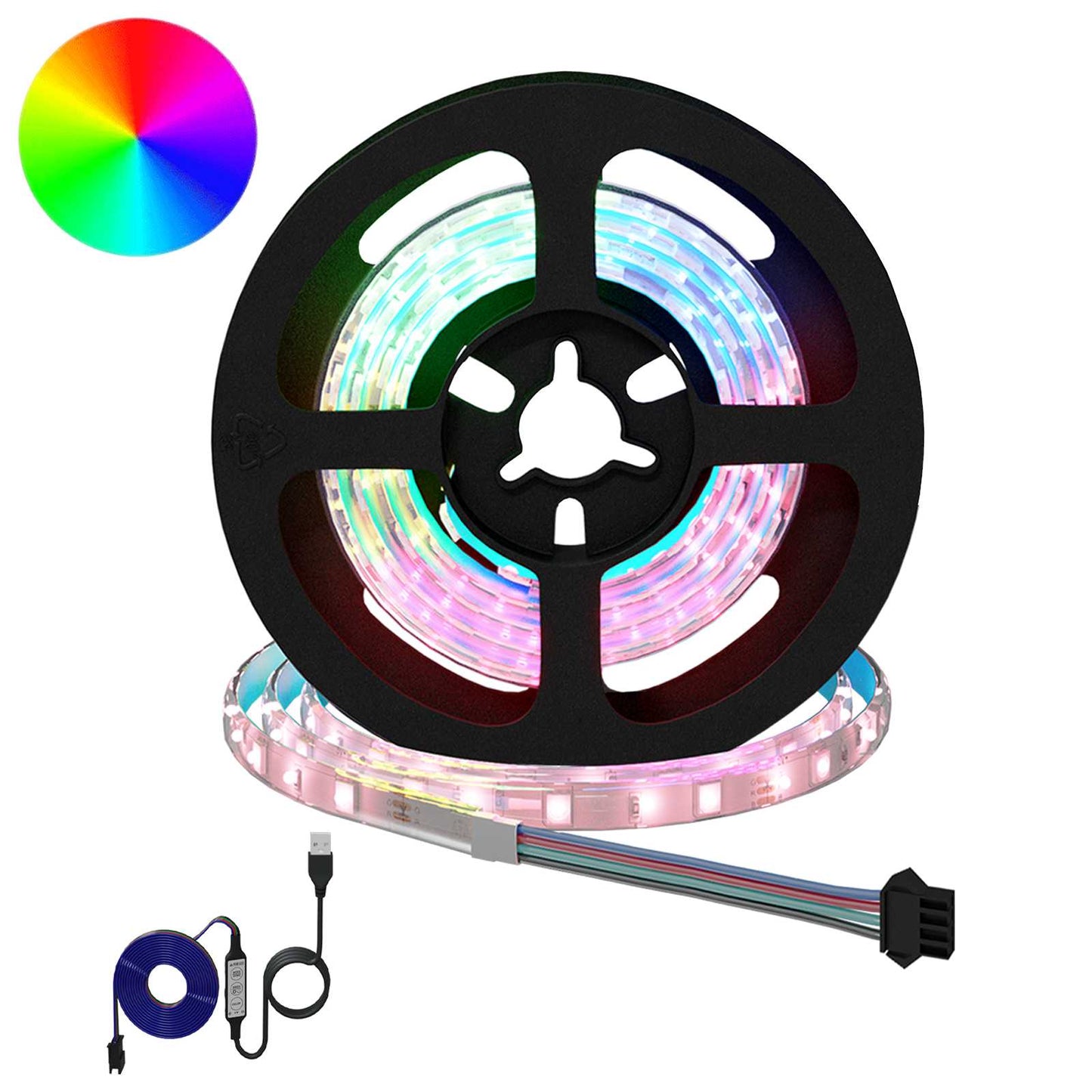 Bandes LED 2 pcs Noir et Transparent 750 mm