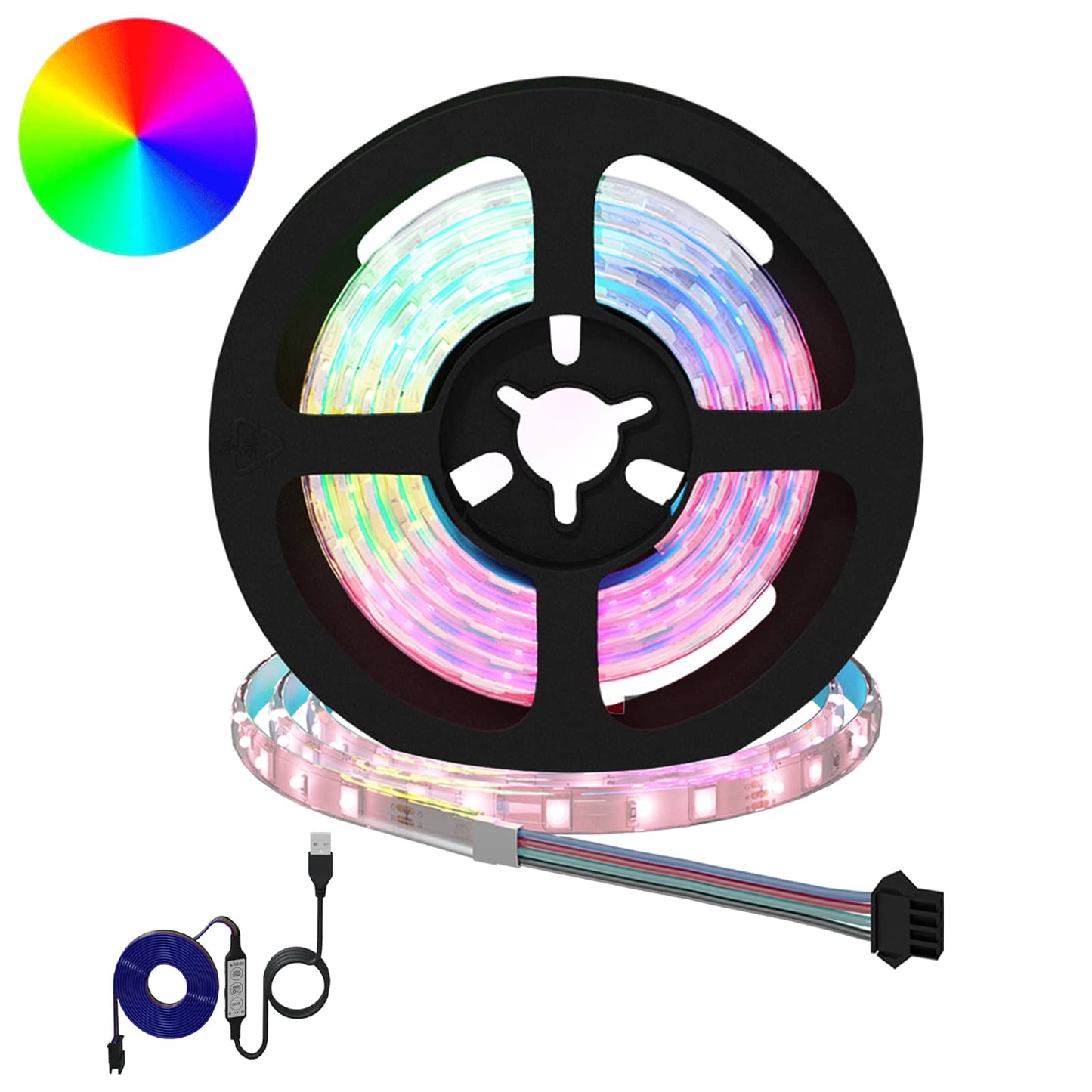 LED Strips 2 pcs Black and Transparent 900 mm