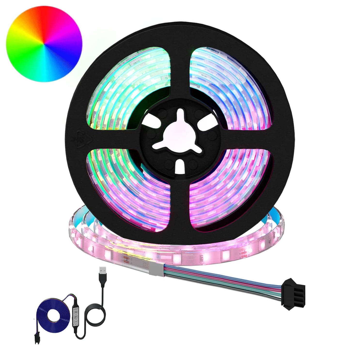 Bandes LED 2 pcs Noir et Transparent 1700 mm