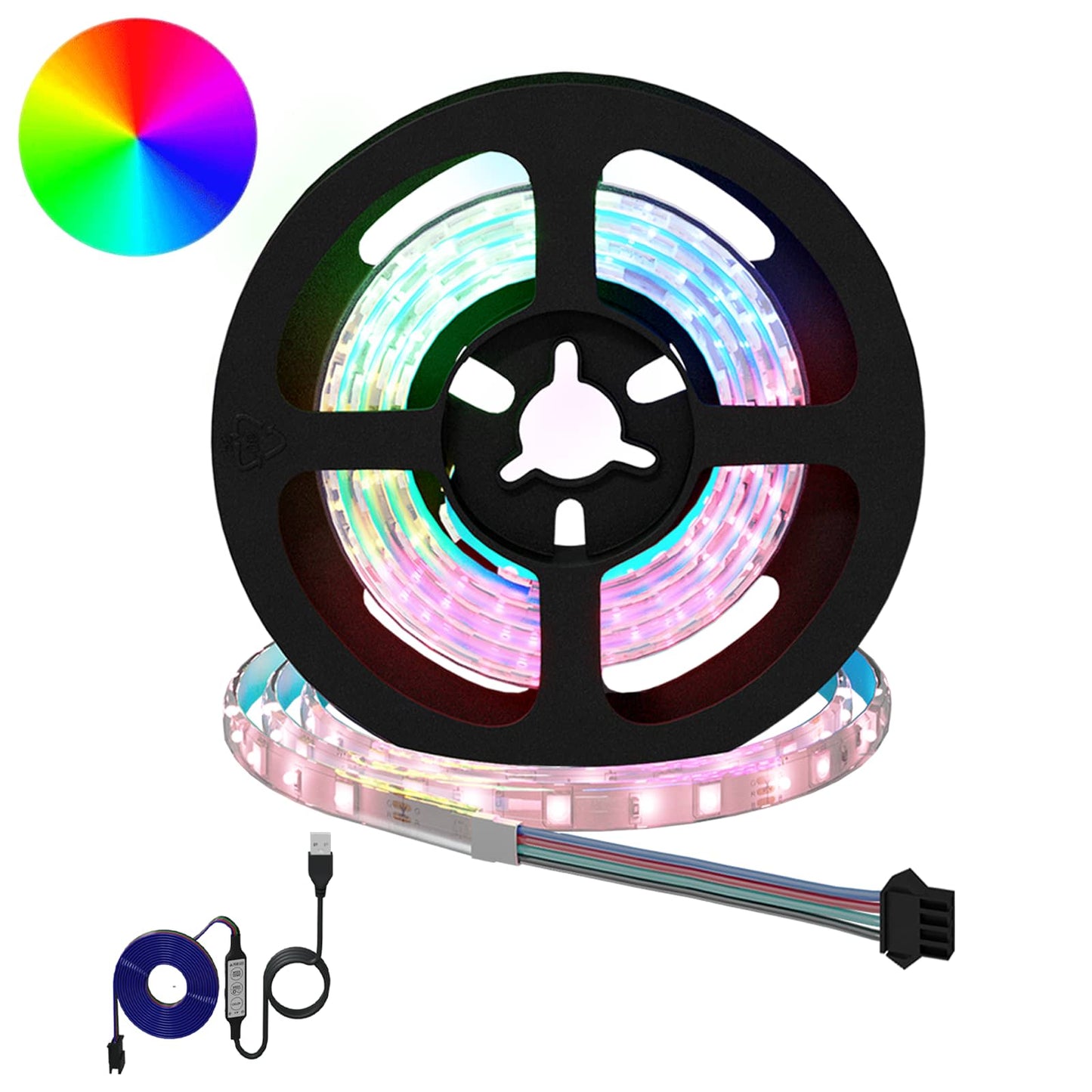 Bandes LED 2 pcs Noir et Transparent 750 mm