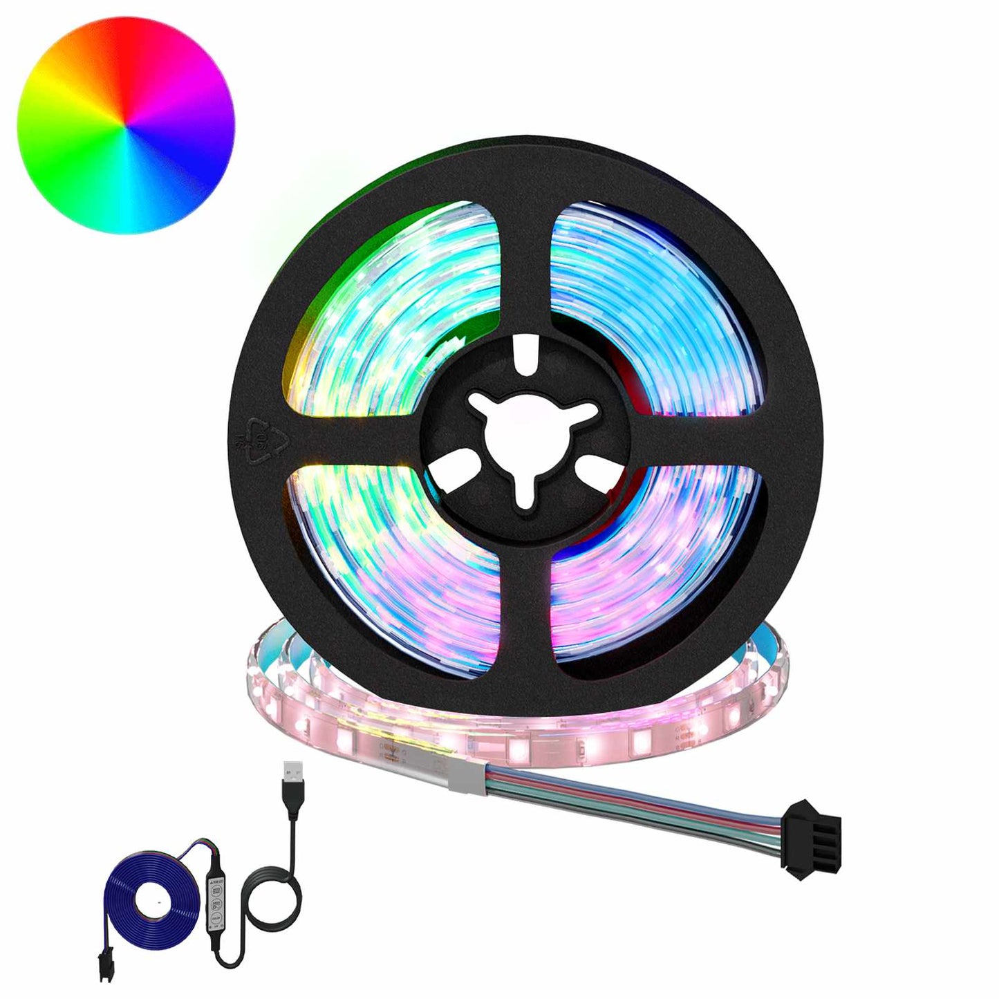 LED Streifen 2 pcs Schwarz und Transparent 950 mm