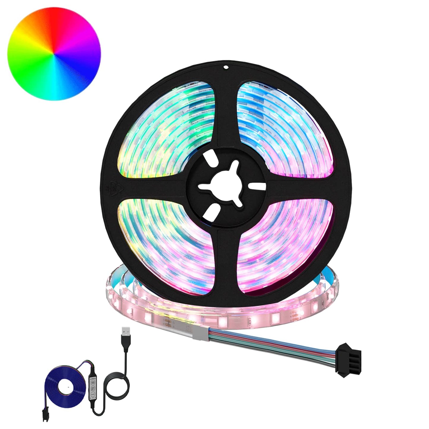 LED Strips 2 pcs Black and Transparent 2300 mm
