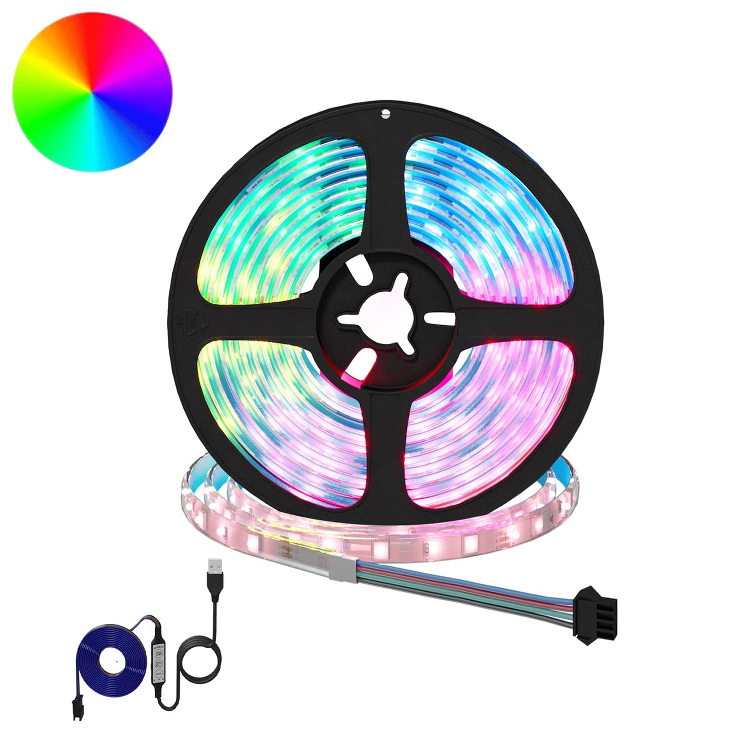 LED Strips 2 pcs Black and Transparent 2500 mm