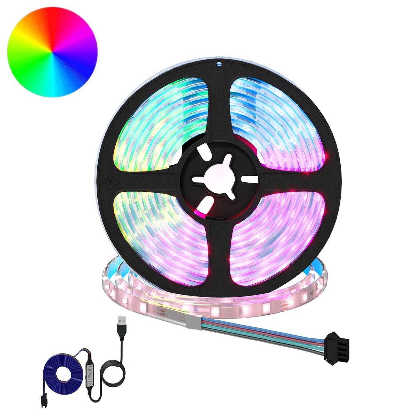 LED Strips 2 pcs Black and Transparent 3000 mm