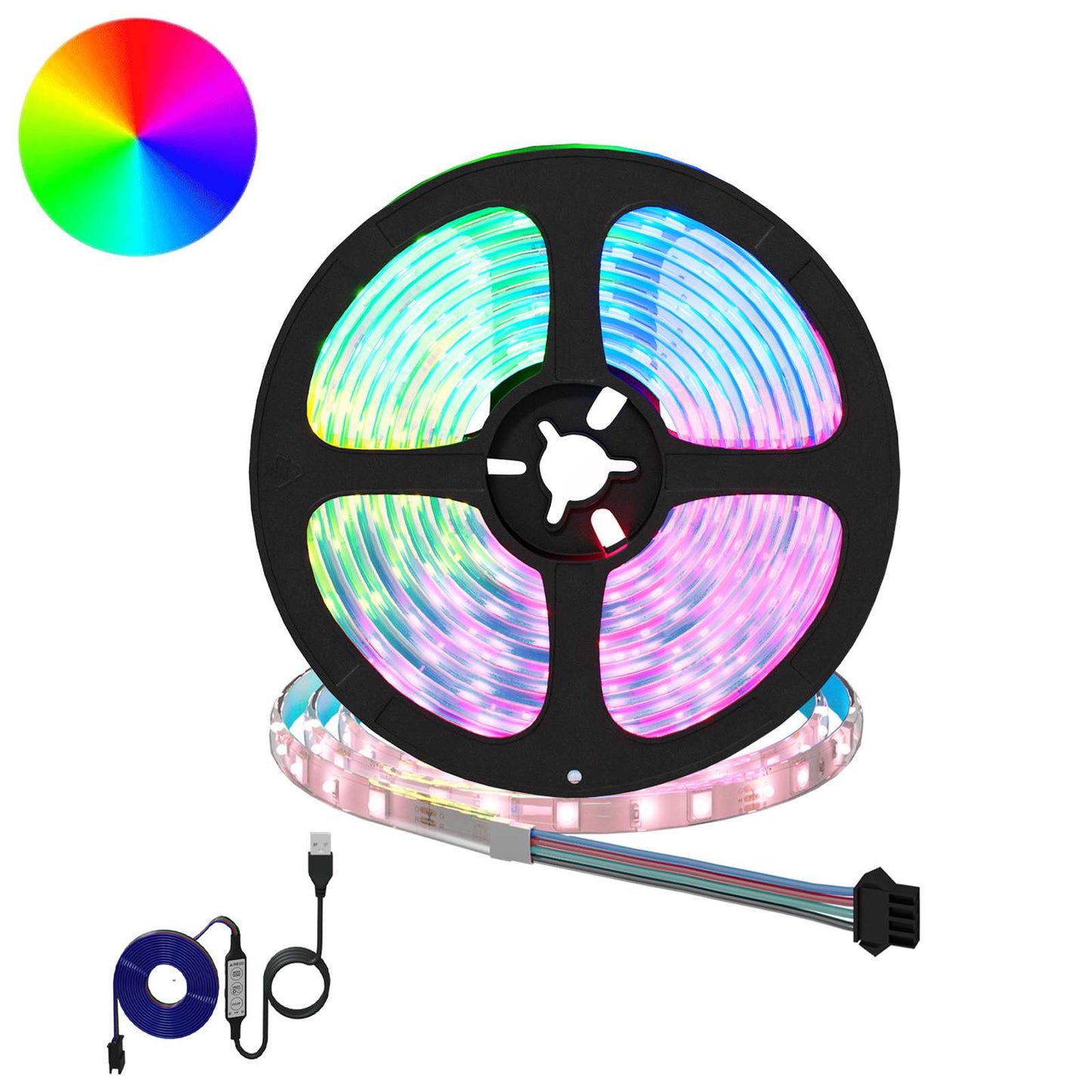 Bande LED 2 pcs Noir et Transparent 4700 mm