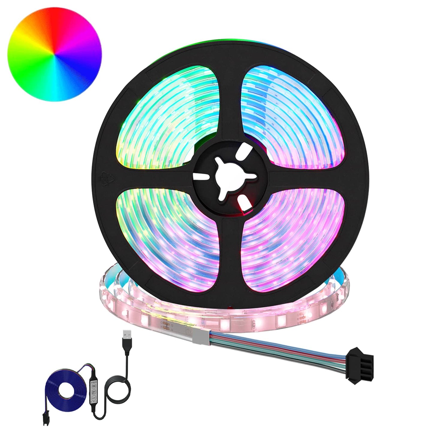 LED Strips 2 pcs Black and Transparent 5500 mm