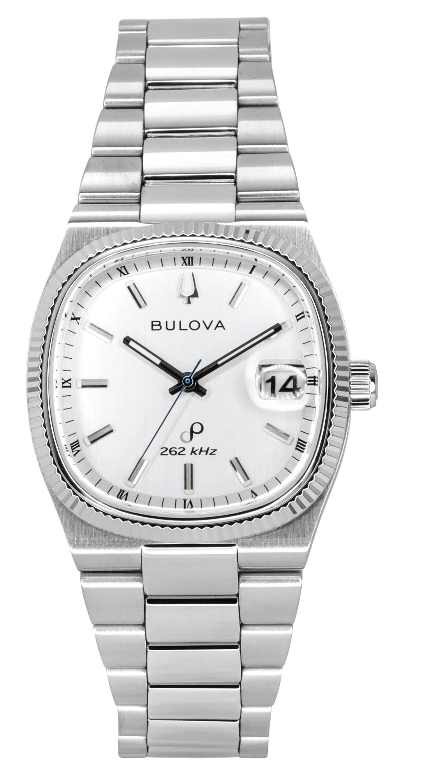 Bulova Classic Super Seville 262kHz Precisionist Edelstahl Bracelet Silberfarbenes Zifferblatt Quarz 96B444 Herrenuhr