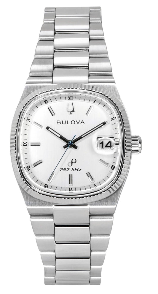 Bulova Classic Super Seville 262kHz Precisionist Edelstahl Bracelet Silberfarbenes Zifferblatt Quarz 96B444 Herrenuhr