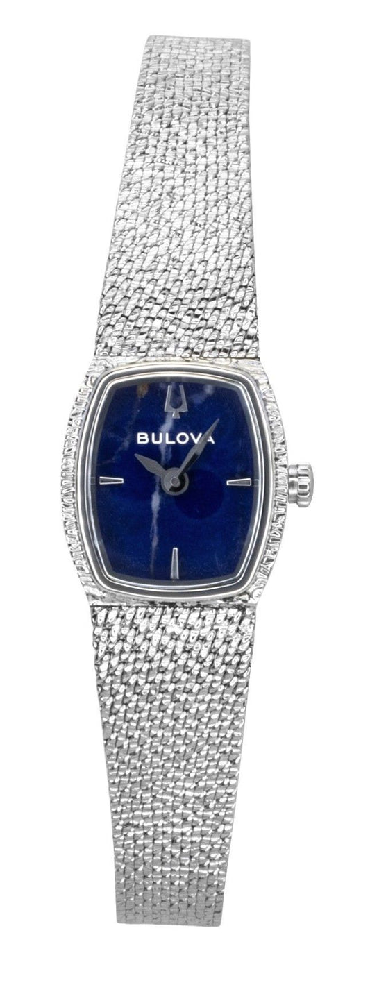 Bulova Goddess of Time Edelstahl Blaues Zifferblatt Quarz 96L343 Damenuhr