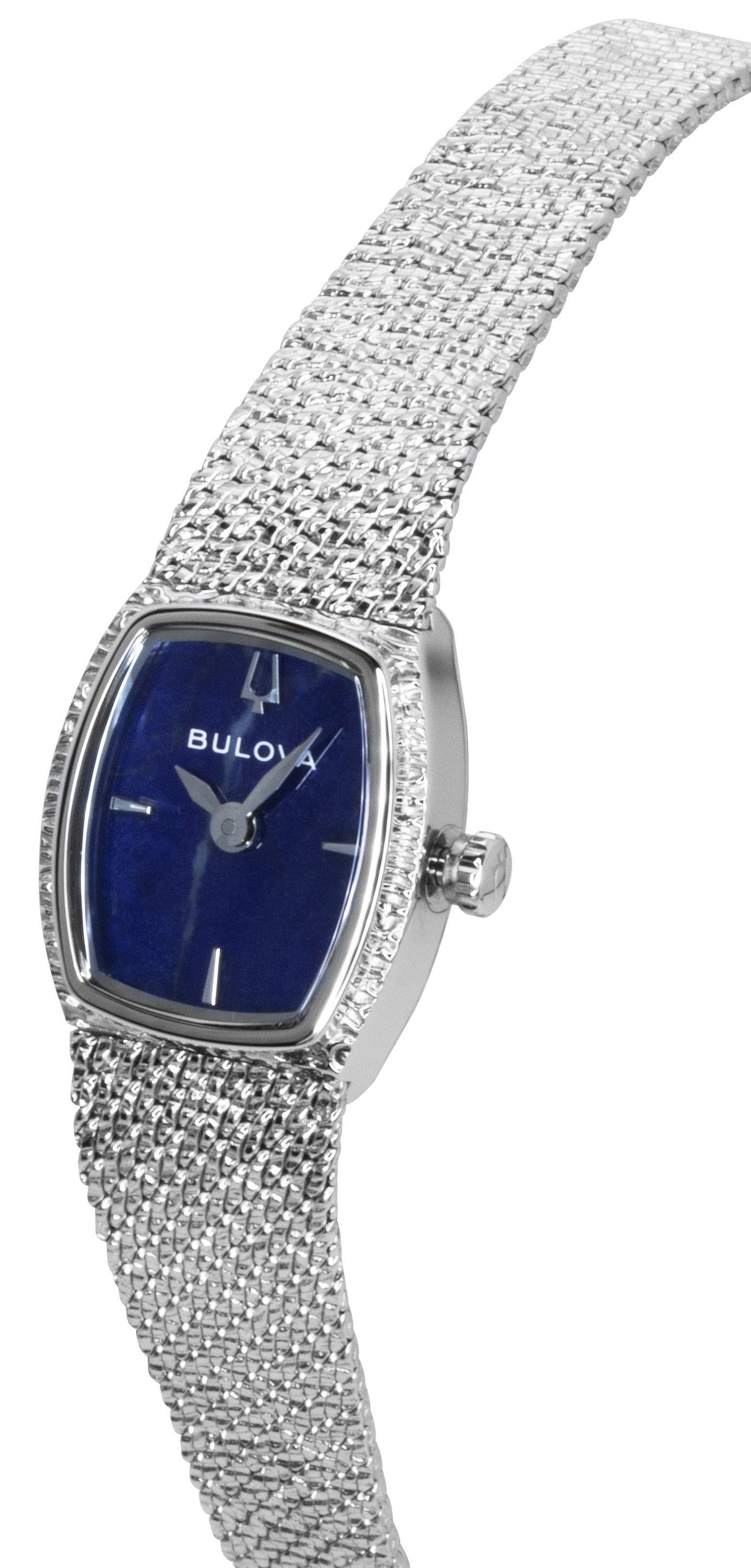 Bulova Goddess of Time Edelstahl Blaues Zifferblatt Quarz 96L343 Damenuhr