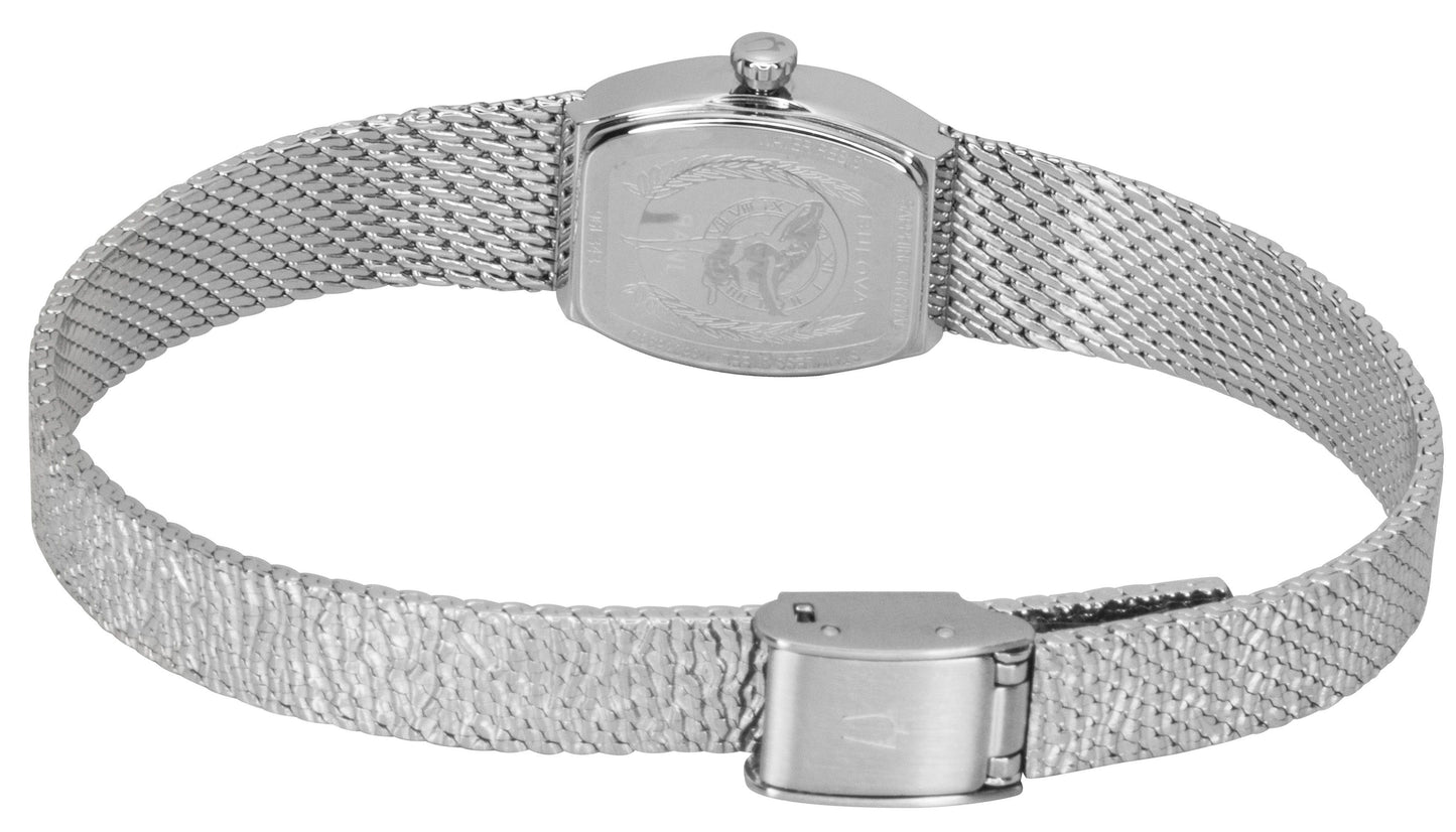 Bulova Goddess of Time Edelstahl Blaues Zifferblatt Quarz 96L343 Damenuhr