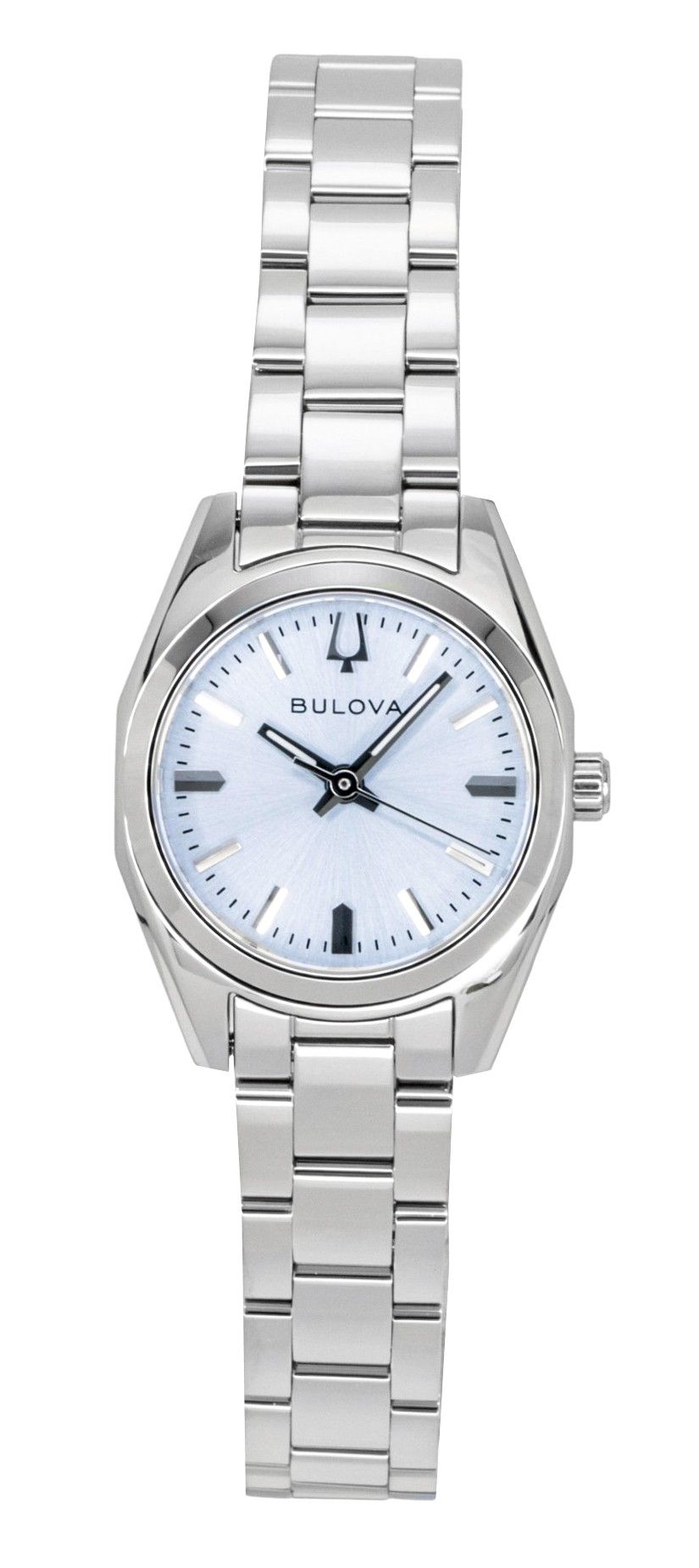 Bulova Surveyor Edelstahl Light Blaues Zifferblatt Quarz 96L345 Damenuhr